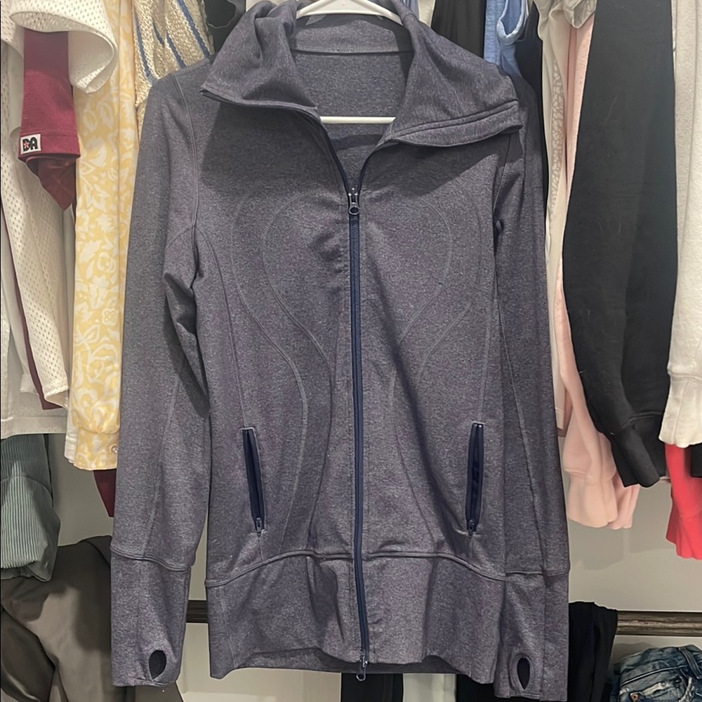 Stylish Gray Zip-Up Jacket